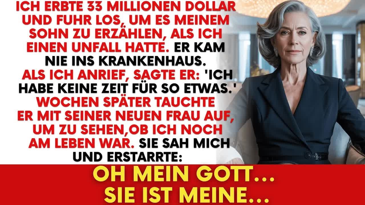 Nach 33 Mio  Erbe überlebte ich den Crash  Als die neue Frau meines Sohnes mich sah, schrie sie…