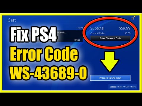 How To FIX PS4 Error Code WS-43689-0 And Purchase PS PLUS (Fast Method!)