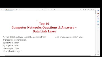 Data Link  Layer Computer Networks Questions & Answers MCQ