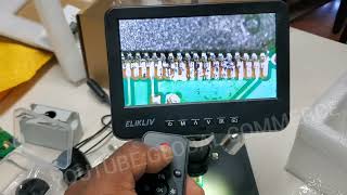 Elikliv EDM601 7 Inch LCD Digital Microscope with 3 Lens, unboxing and review! Good for Soldering
