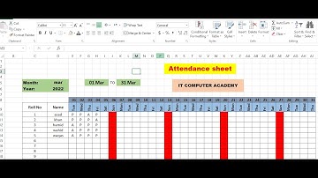 How To Create  Automatic Attendance Sheet With Salary Calculation In Excel (Pashto)IT ONLINE ACADEMY