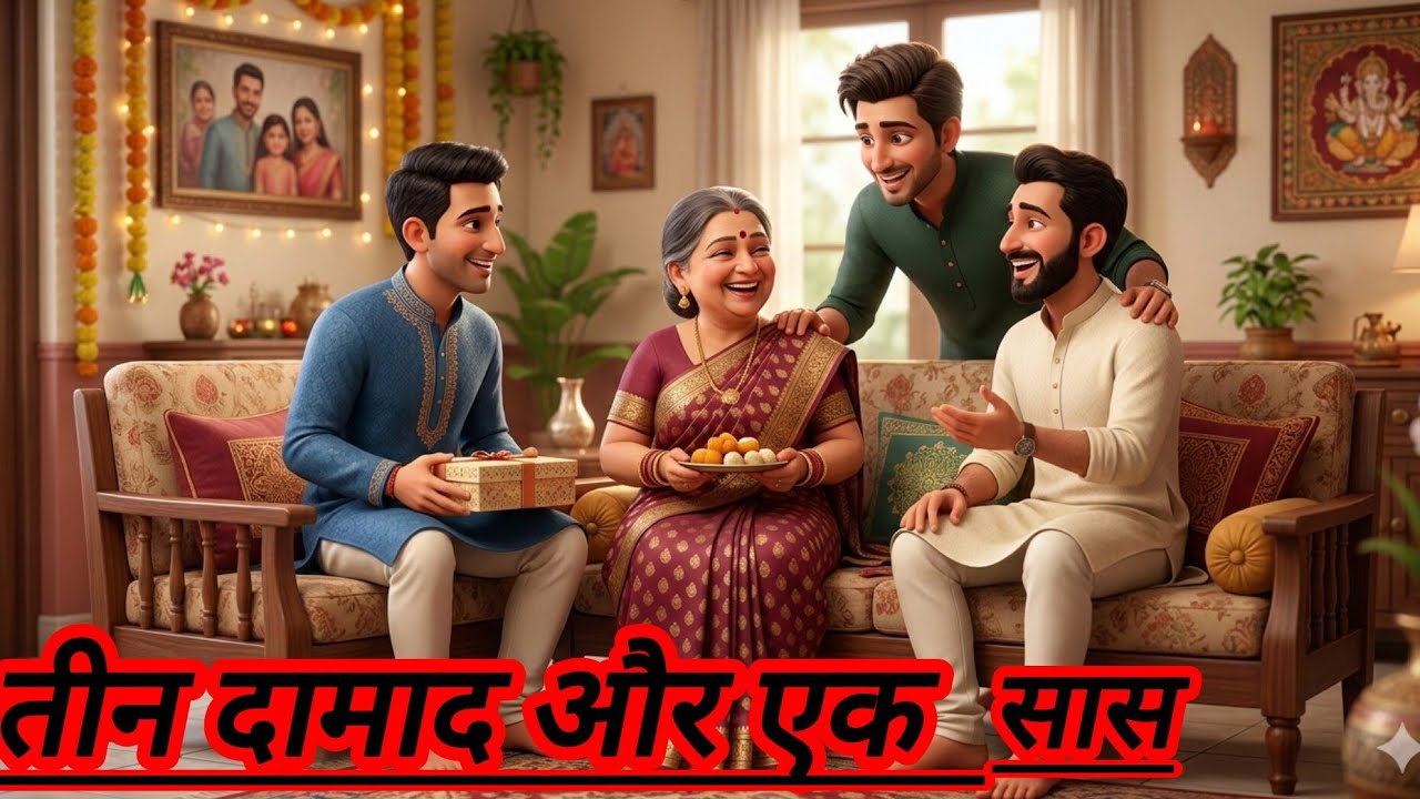 तीन दामाद और एक सासmoralstories #hindikahani #newstory #funnyvideos