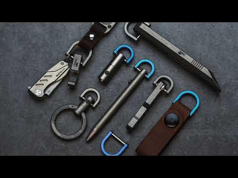 KeyUnity Titanium Carabiner Keychain Clip, Dual-Gate Quick Release