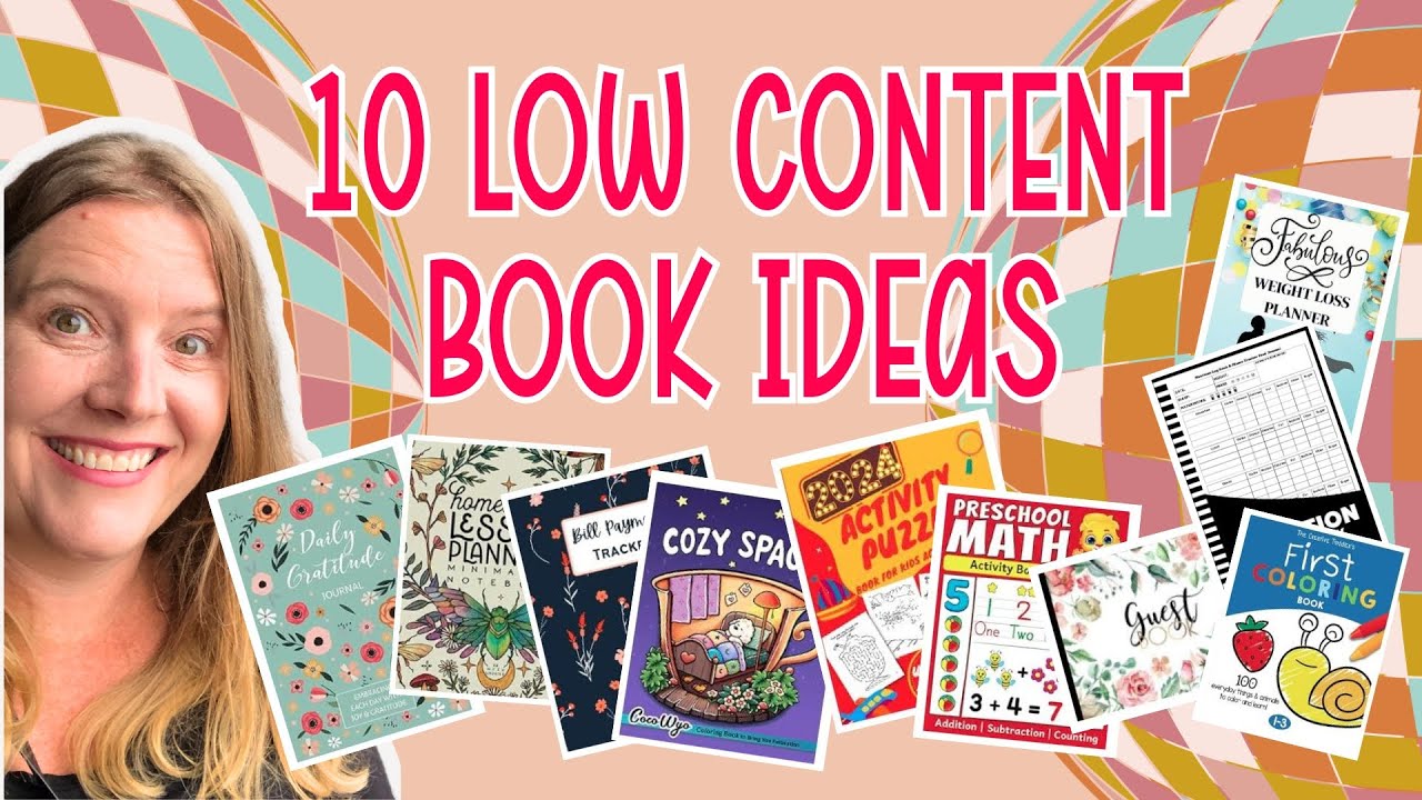 10 low content Book Ideas for Success on Amazon KDP | Make a Profit ...