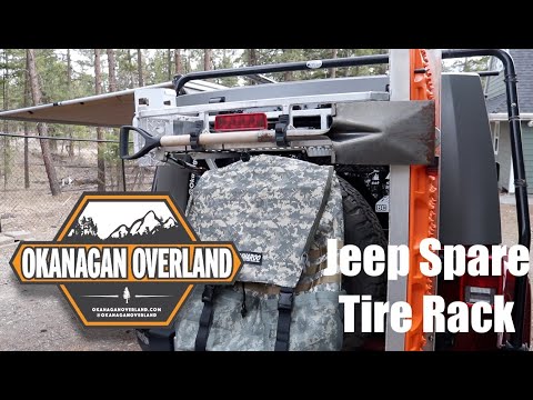 Jeep Spare Tire Carrier Cargo Rack - YouTube