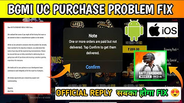 Bgmi Uc Purchase Error 😱 | One Or More Order Are Paid But Not Delivered Solution 💯 |Bgmi Uc Purchase