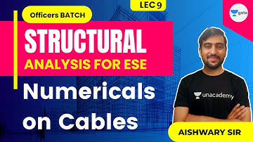 L 9 | Numericals on Cables | Structural Analysis #ESE by Aishwary Sir