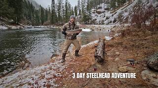 Epic 3-Day STEELHEAD Fishing Adventure | Winter Camping