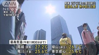 関東25℃以上の夏日続出　気温急上昇　熱中症に注意(2023年5月16日)