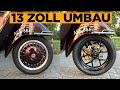 Umbau neue 13 Zoll Felgen BGM Sport | Vespa GTS 300