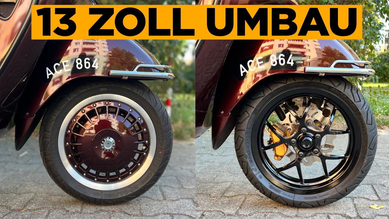 13-Zoll-Upgrade für die Vespa GTS 300 – Felgen montieren Schritt für Schritt