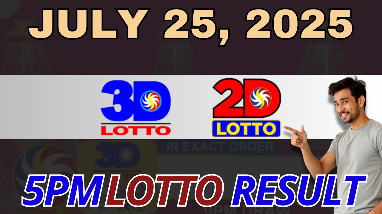 PCSO Lotto Results Today 5PM of July 25, 2025