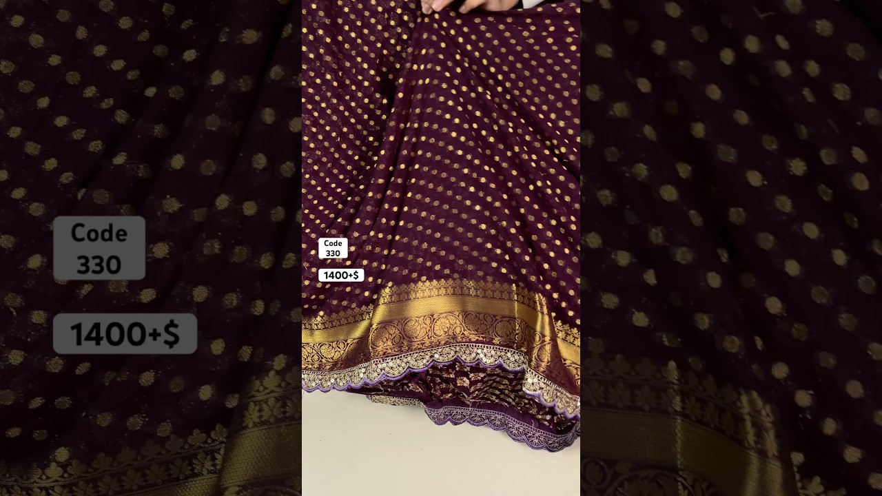 Khadi Georgette hand dyed saree with zari weaving rich pallu & embroidery sequence work lace border