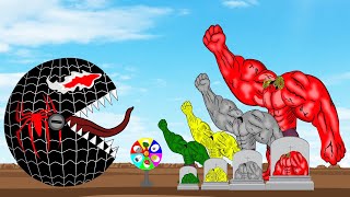 Rescue SUPERHERO Team HULK Color Vs Evolution of Pacman VENOM | Returning from the Dead SECRET FUNNY