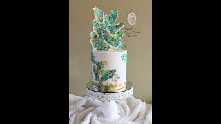 How to make gemstone disk marble watercolor wafer paper and decorate
your cake with it. al the materials that where used are vegan.
berber's cakes moulds...