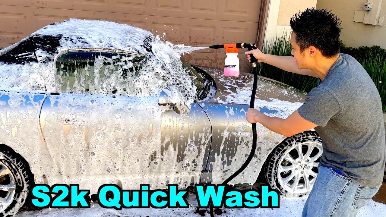 How To QUICKLY Wash My S2K - QUICK EASY FOAMY Clean Wash With SwiftJet Foam Cannon