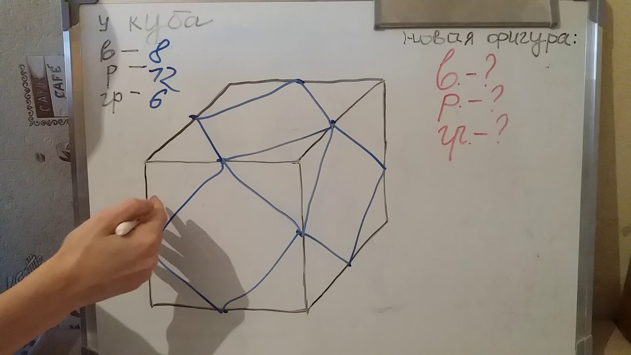 Задача. Сколько вершин граней и ребер у многогранника? - YouTube