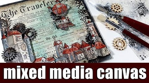 Steampunk mixed media canvas - Sir Vagabond