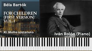 Béla Bartók, For Children, Vol. I: XI. Molto sostenuto │ Piano Tutorial