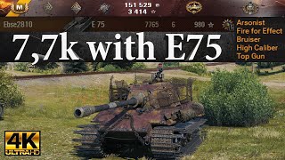 E 75 video in Ultra HD 4K🔝 7765 dmg, 4570 block, 6 kills, 980 exp 🔝 World of Tanks ✔️