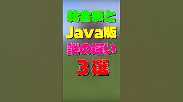 【マイクラ】統合版とJava版謎の違い3選　#マイクラ #マインクラフト #minecraft #shorts