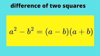 difference of two squares factorisation............#africastruggle.