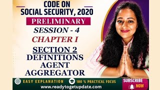 Section 2 | Definitions | Code on Social Security, 2020 - Session 4 | Chap I #hr #readytogetupdate