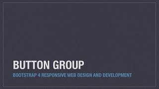 Bootstrap 4 (Alpha 6) components: Button group