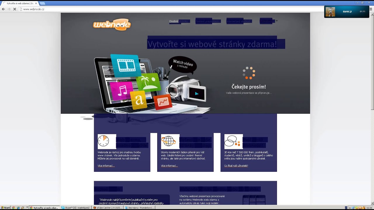 jak si udělat web zdarma