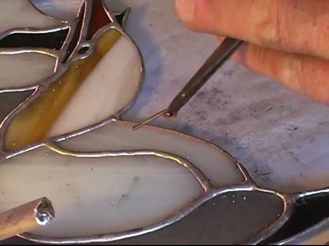 How to Foil Curvy Stained Glass Pieces Without Tearing the Foil