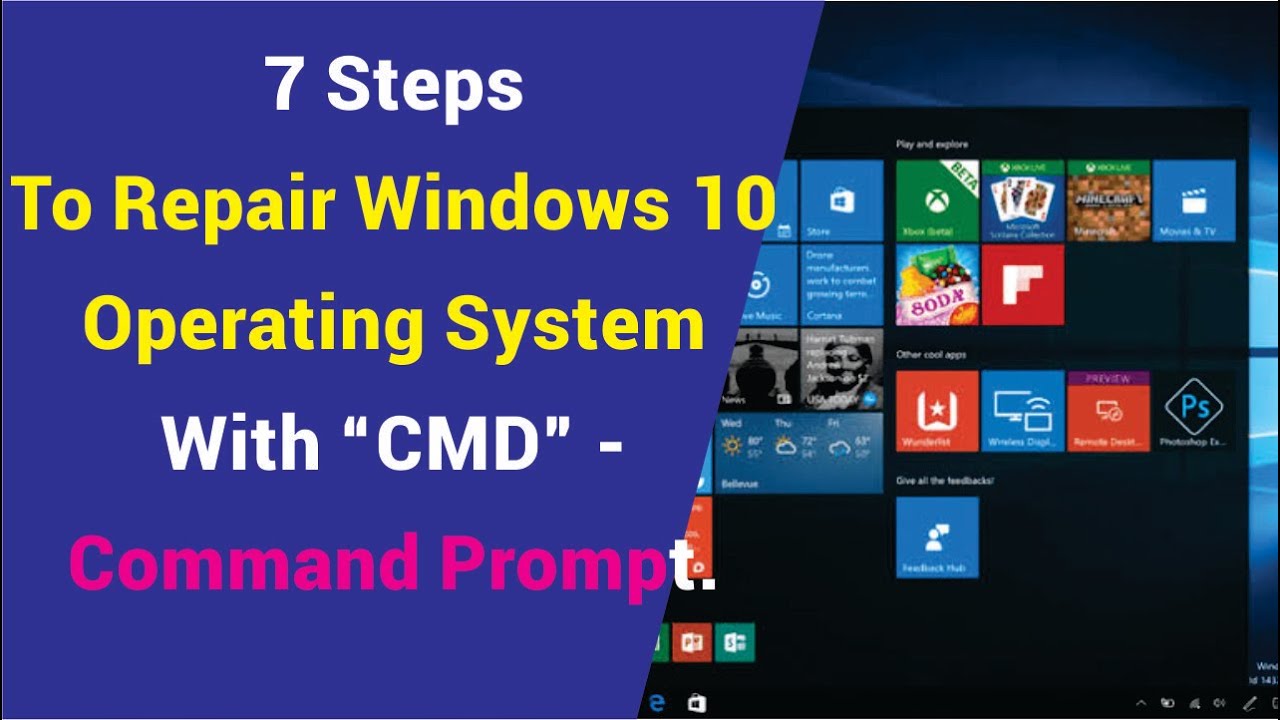How To Repair Windows 10 Using Command Prompt - CMD - YouTube