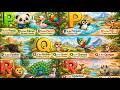 Alphabet P, Q, R – Animals Names 🐼🦜🐇 | Fun ABC Learning Nursery Rhyme for Kids