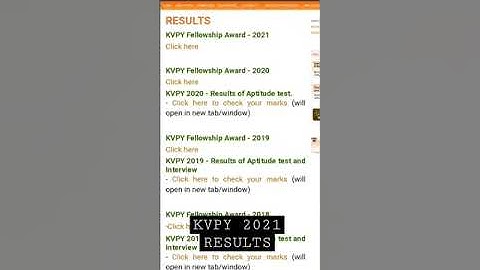 KVPY 2022 RESULTS OUT!! ll CHECK MERIT LIST ll LINK IN COMMENTS#kvpy #kvpy2021 #results