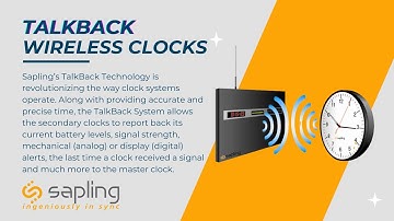 Sapling Talkback Wireless Clocks | Syed Engineering Co.