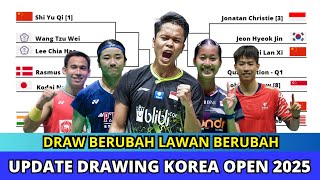 KOREA OPEN 2025 DRAWING UPDATE! Opponents change again! #koreaopen2025