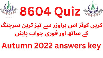 8604 quiz/ Answers with proof pdf