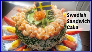 Swedish Sandwich Cake -  Smörgåstårta #RCPQOTW !