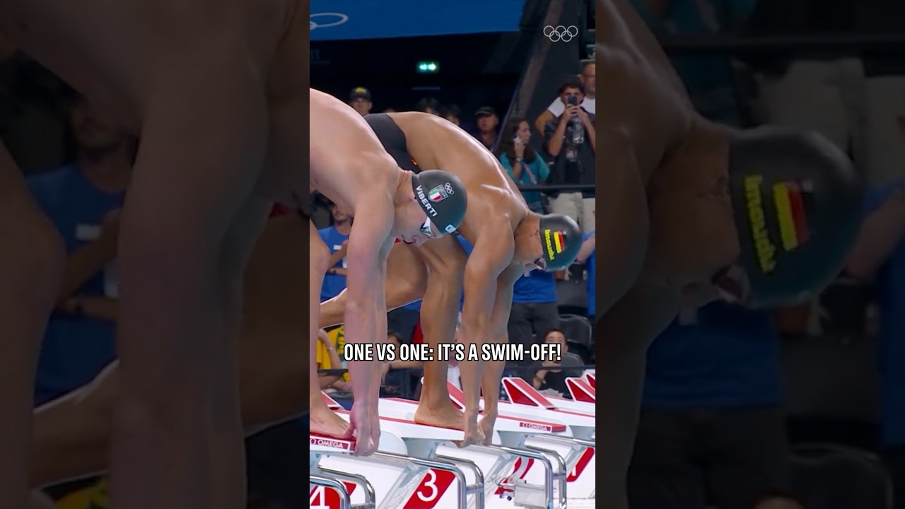 When it's a one-vs-one swim-off at the Olympics! 👀