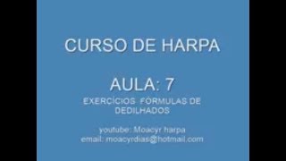 Curso harpa aula 7 Exercícios fórmulas de dedilhado   Moacyr Dias