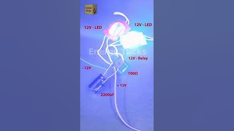 12V Dual LED Flasher Circuit Using Relay and Capacitor  Simple Electronics Project _shorts