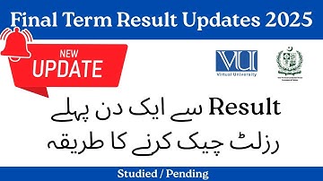 How to check the results a day before the results 2025 #vu #result #2025 #lms