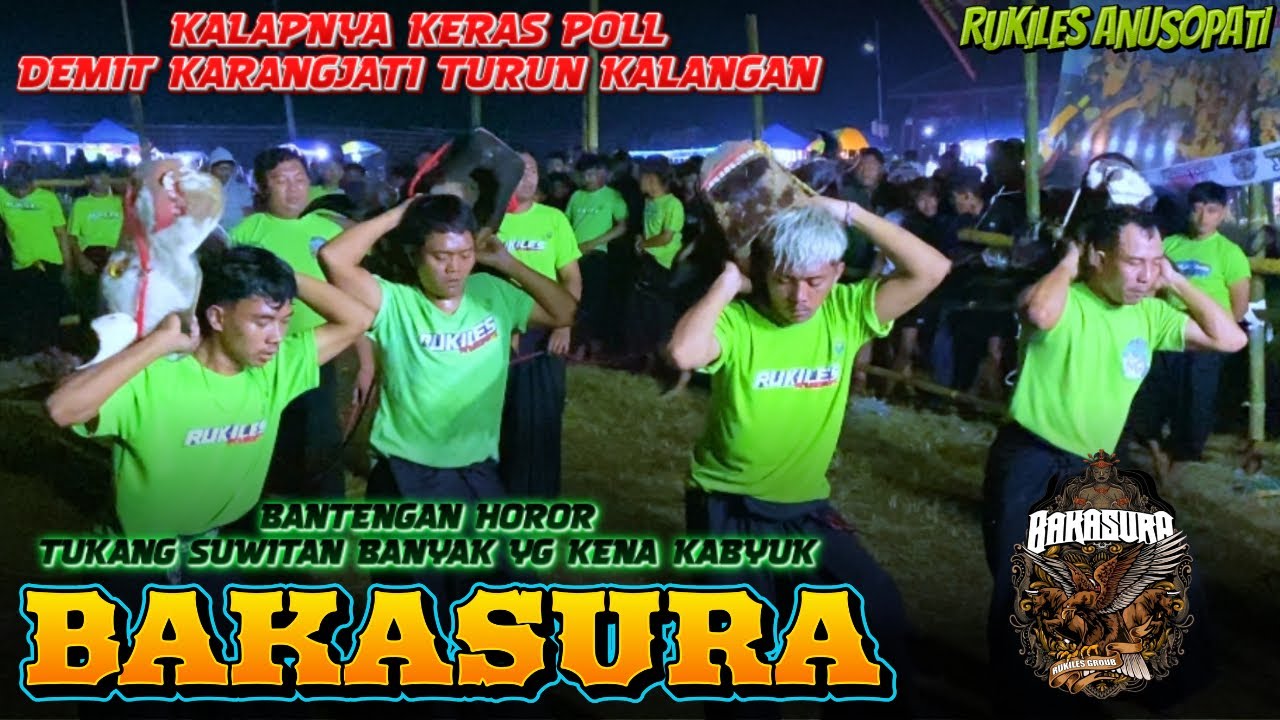 ANGKER!! BAKASURA Kalap Keras Poll,, Kesurupan Demit Bantengan Lapangan Wunud Karangjati,,
