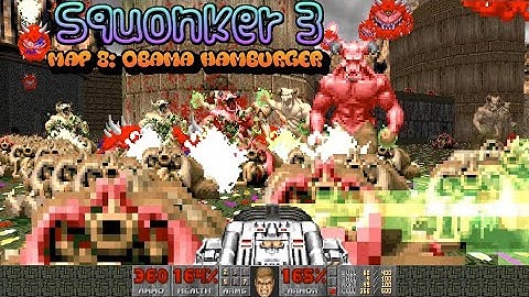 Doom 2: Squonker 3 - Map 08: Obama Hamburger by T.Will - UV max blind run - a fun slaughter map!