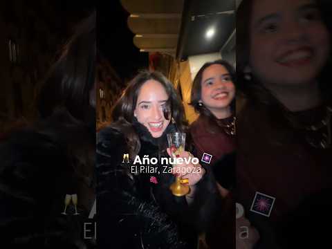 Así vivimos el año nuevo 🥂🎆 en el Pilar de Zaragoza #españa #añonuevo #zaragoza #2026