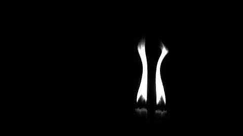 Collective oscillation of candle bundle containing 3 candles, bundle distance 2cm video 2