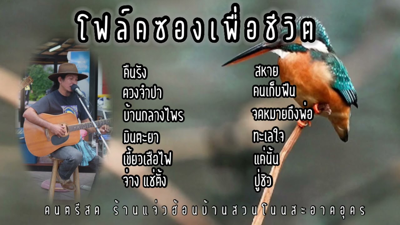 ดนตรีสด#โฟล์คซองเพื่อชีวิต #ร้านเหล้า #ฟังกันยาวๆ ร้านแจ่วฮ้อนบ้านสวนโนนสะอาดอุดร