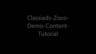 Classiads Zoco demo content Installation Tutorial Profile