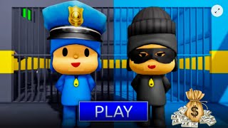 POCOYO POLICE VS THIEF PRISON RUN! (Obby) Roblox walkthrough #roblox #scaryobby