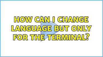 Ubuntu: How can I change language but only for the terminal?