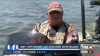 Army Corps resumes Lake Okeechobee water releases